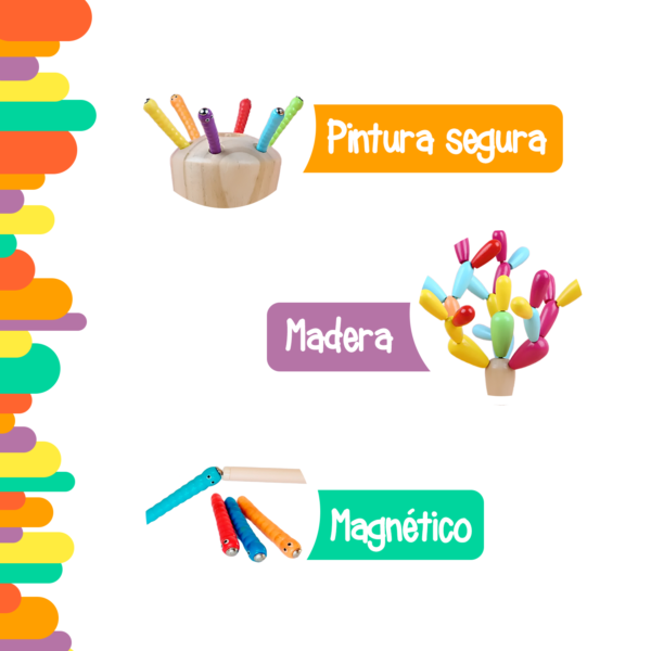 Cactus de madera Montessori - Imagen 5